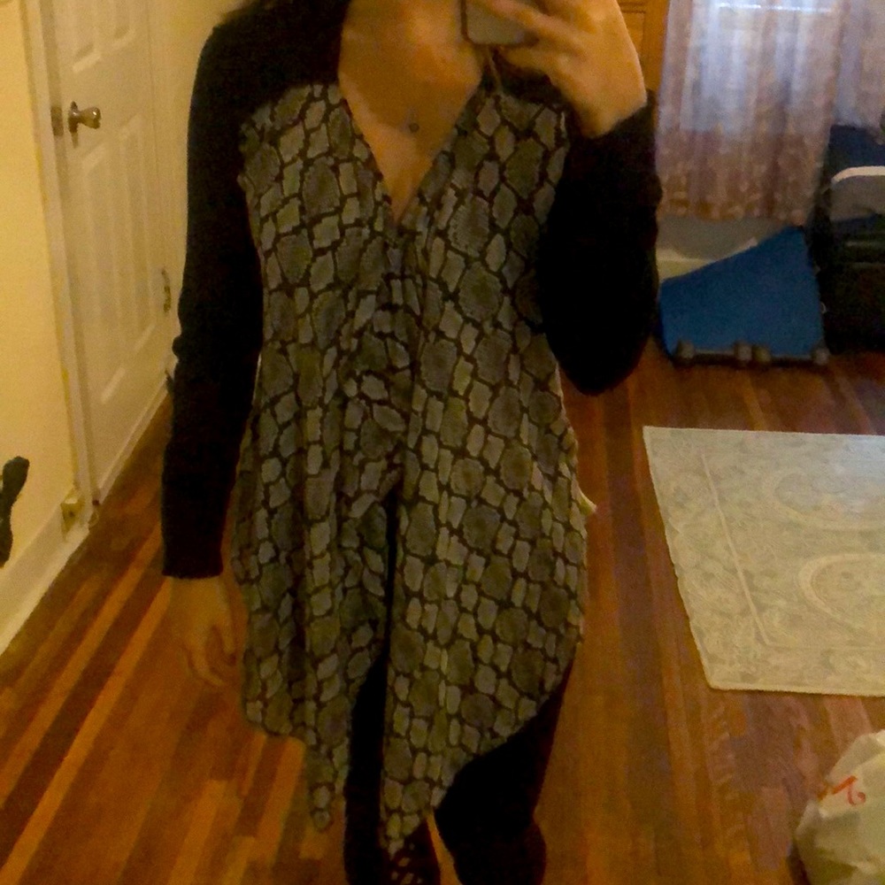 Snake skin and black cover up